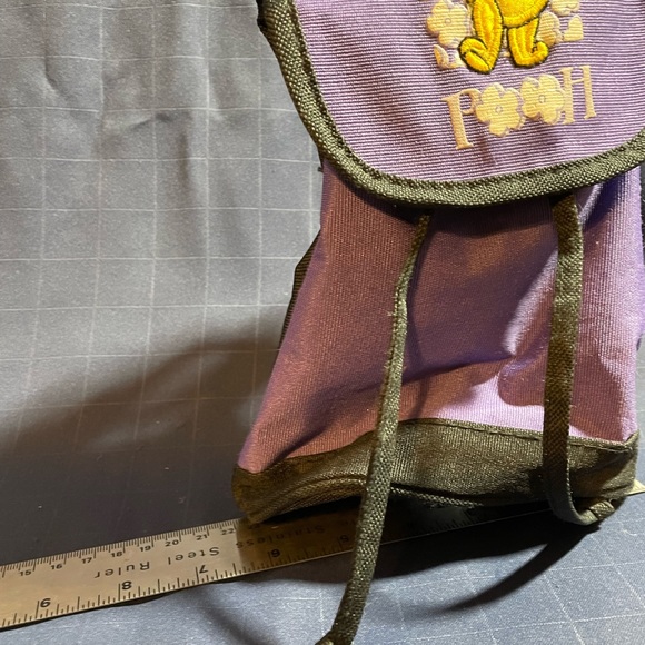 VTG 90s Disney Winnie the Pooh purple/black mini backpack NWOT - Picture 12 of 13